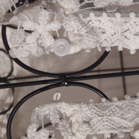 Bohemian Lace Crochet Top Blouse White Beach Pool Women's Size XL Gorgeous NICE - Picture 4 of 12